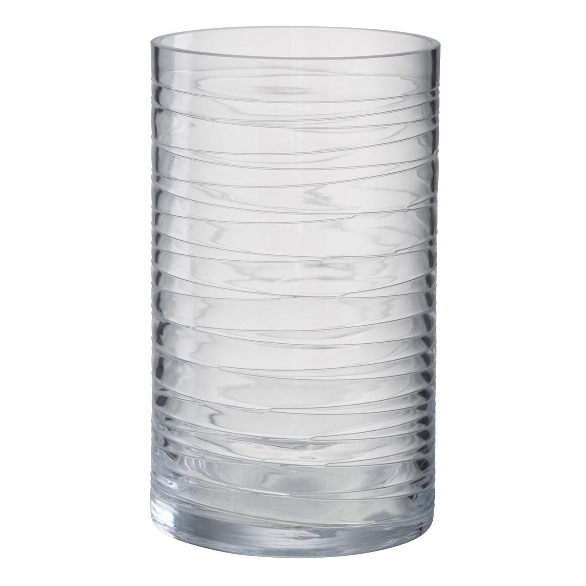 J-LINE Photophore Design  Lignes Verre  22cm Transparent