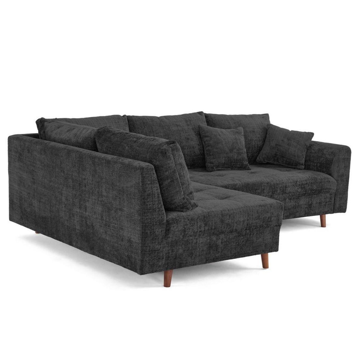 LISA DESIGN Rune - canapé d'angle gauche 4 places en velours texturé