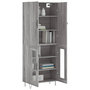 Voir la diapositive 3 : VIDAXL Buffet haut Sonoma gris 69,5x34x180 cm Bois d'ingenierie