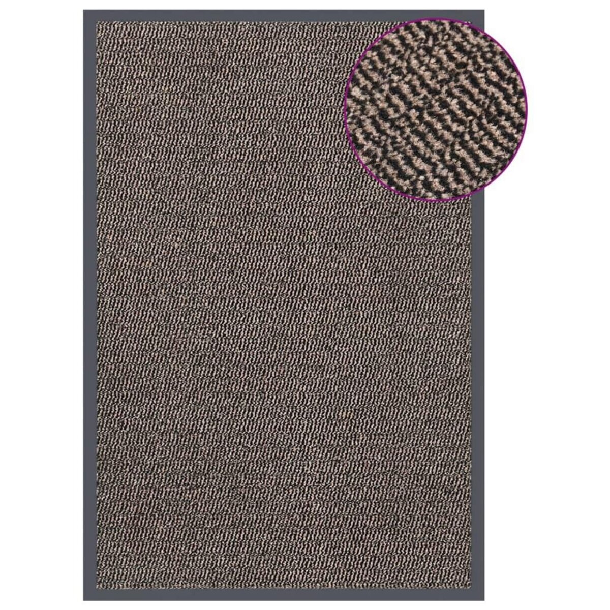 VIDAXL Paillasson touffete 80x120 cm Marron fonce