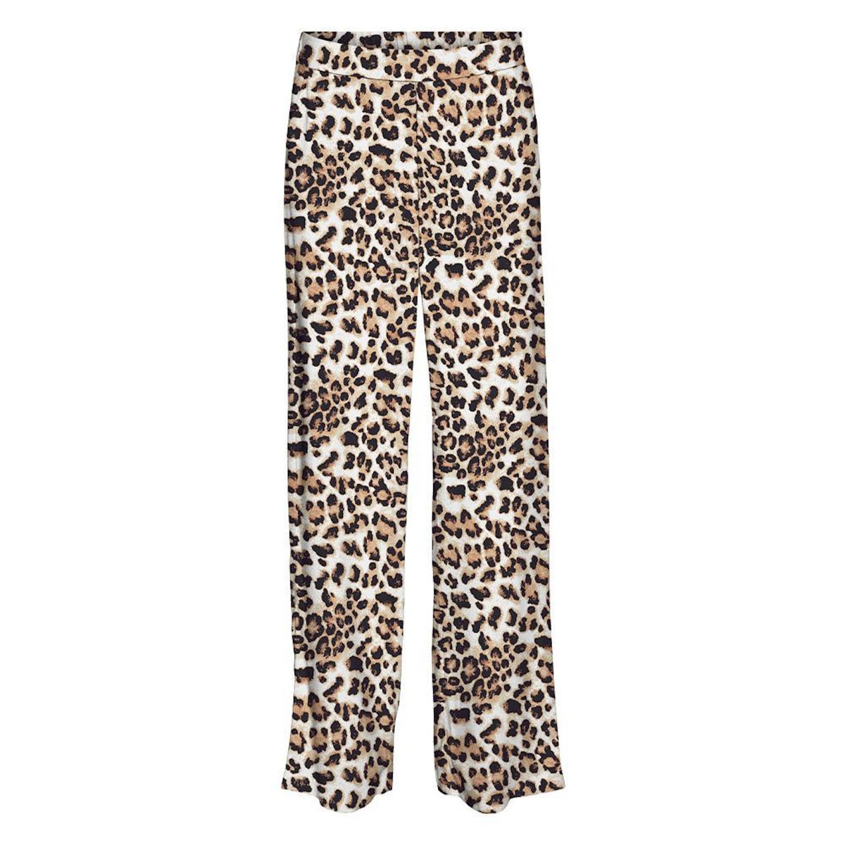 Vero Moda Pantalon Fluide Beige/Noir/Orange à Motifs Animalier Femme Vero Moda Easy Joy