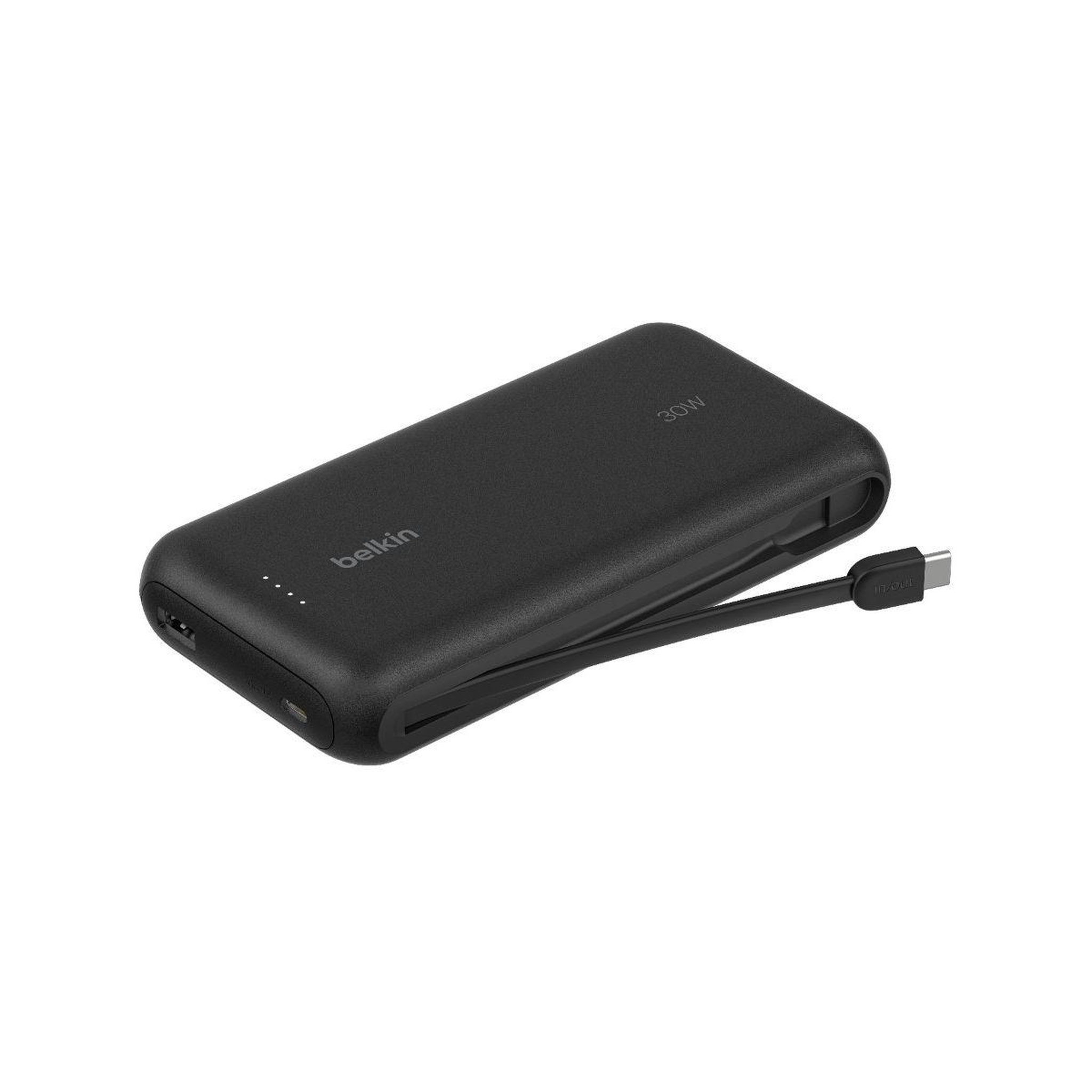 Voir la diapositive 1 : Belkin Batterie externe 20000 mah avec cable usb-c intégre noir