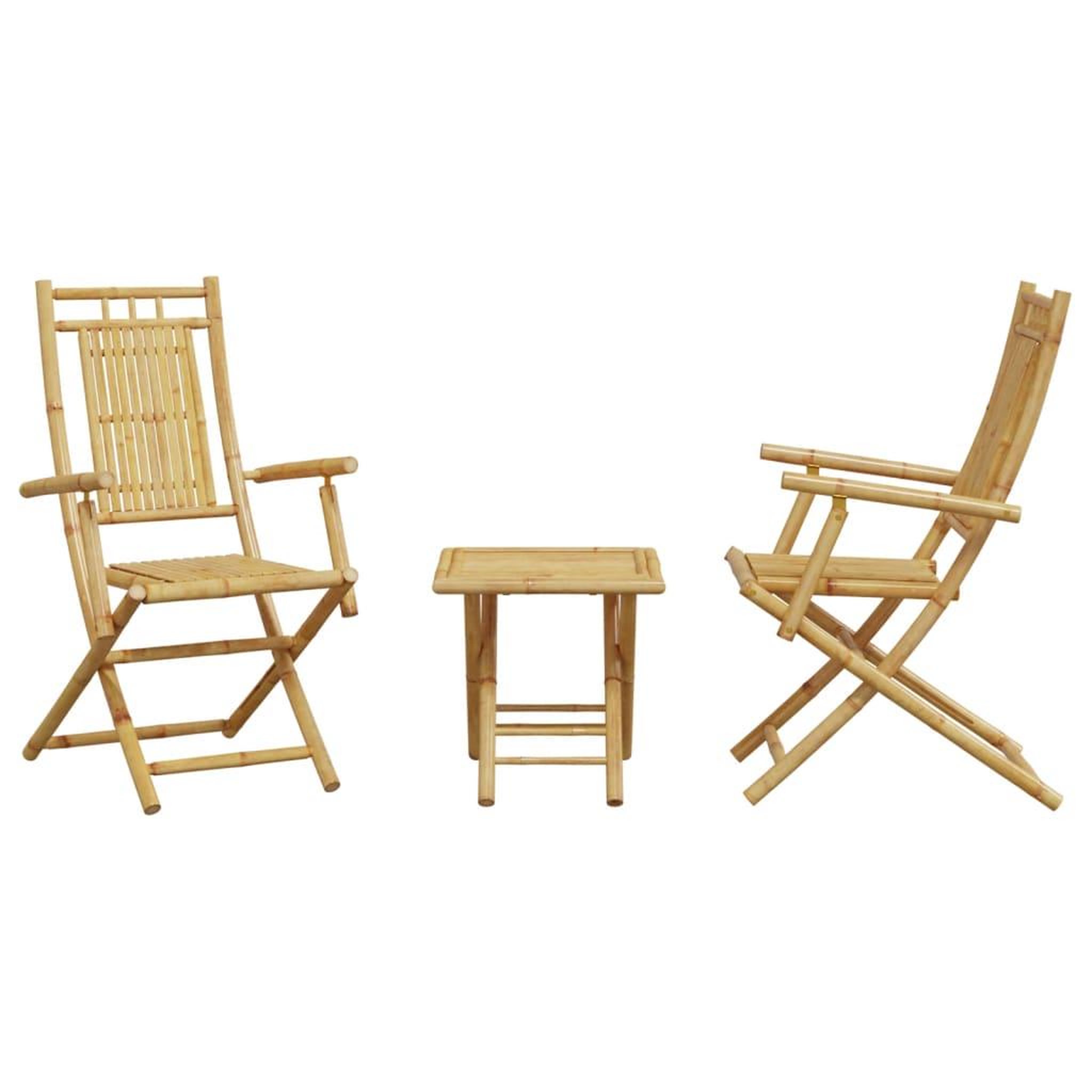 Voir la diapositive 4 : VIDAXL Ensemble de bistro 3 pcs bambou