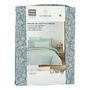Voir la diapositive 6 : COTON PUR Pack complet housse de couette réversible pour lit 180 x 200 cm  King size  Céleste glacier