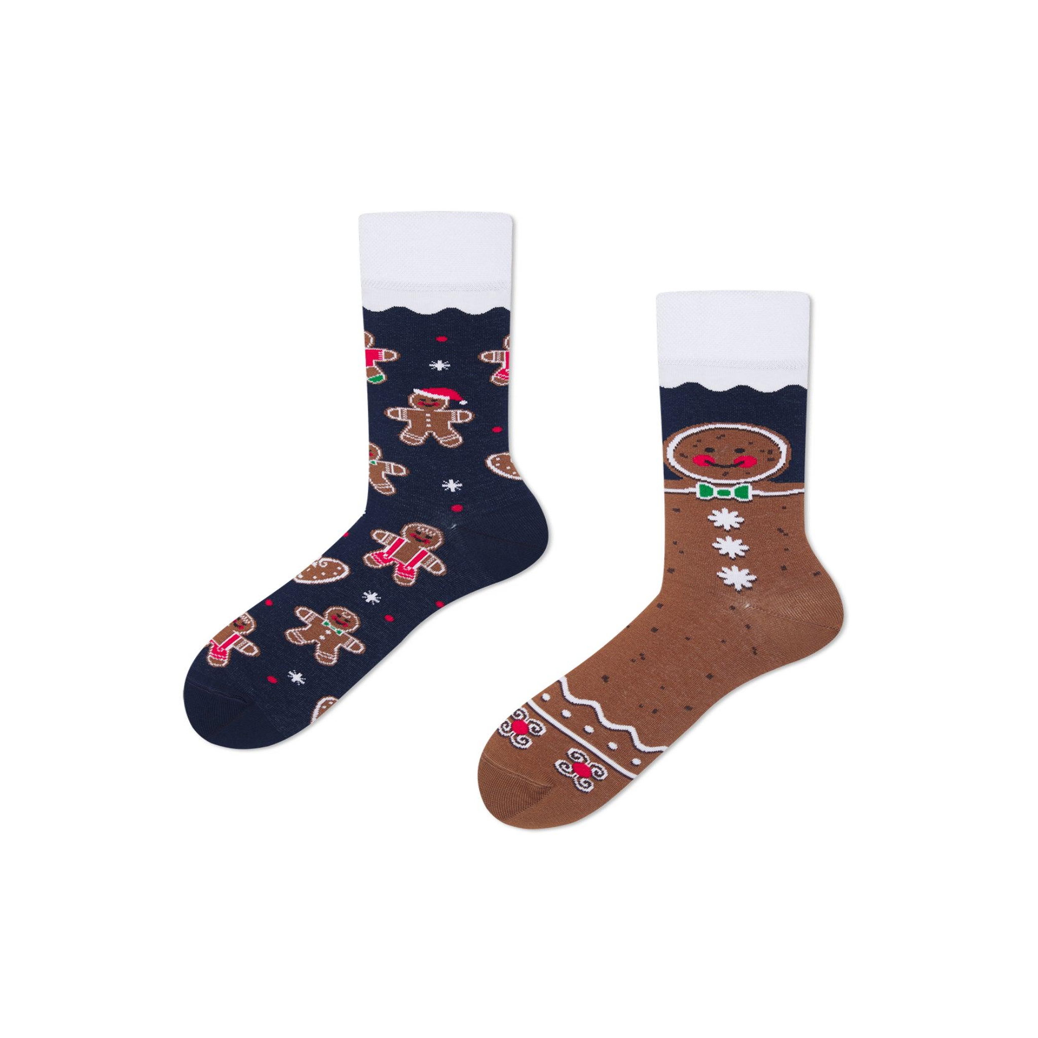 MANY MORNINGS Chaussettes biscuit de noël. Coloris disponibles : Multicolore