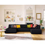 Voir la diapositive 1 : LISA DESIGN Onyx - canapé panoramique d'angle droit - 7 places - en tissu mailles 3d