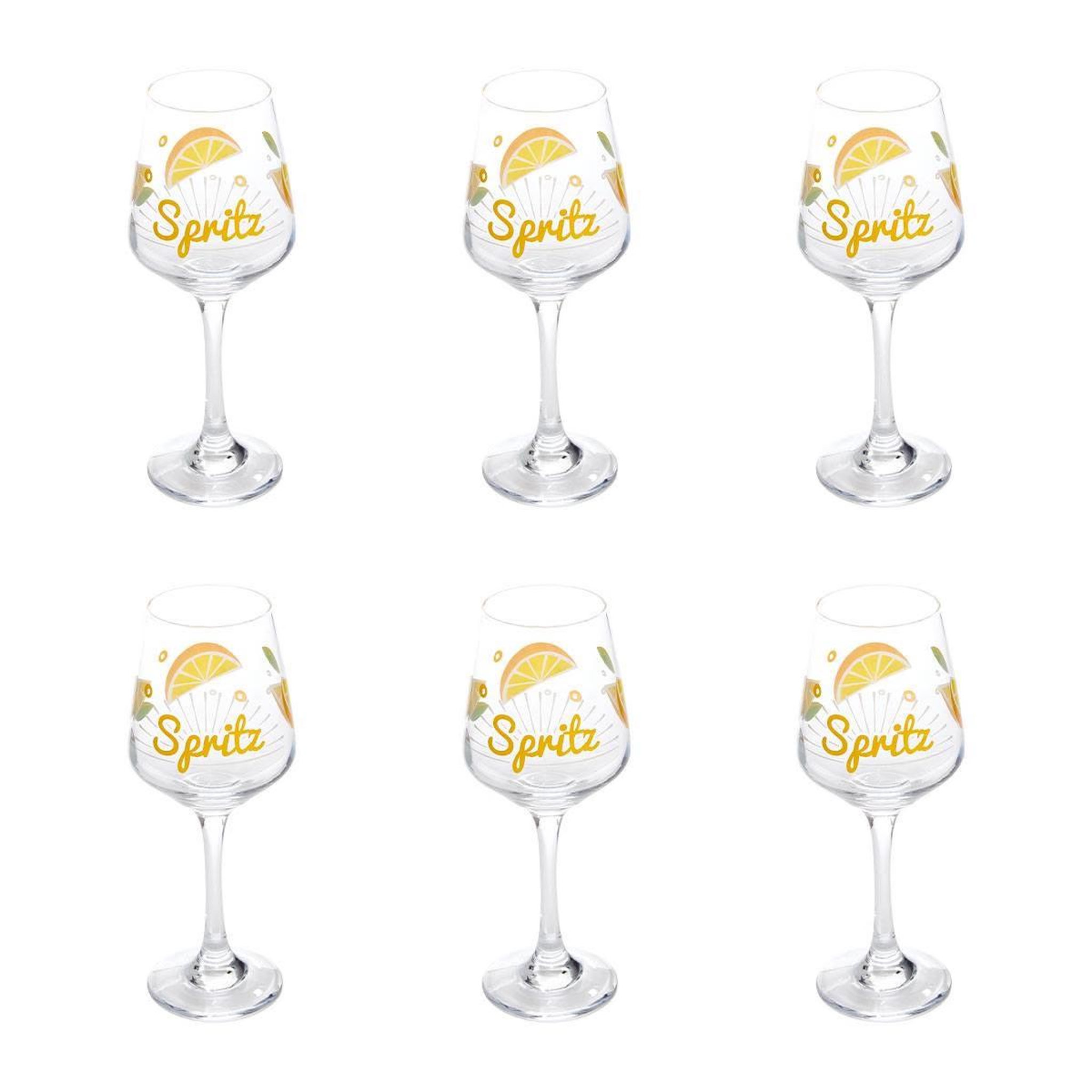 SECRET DE GOURMET Lot de 6 verres à spritz  stella  43cl transparent