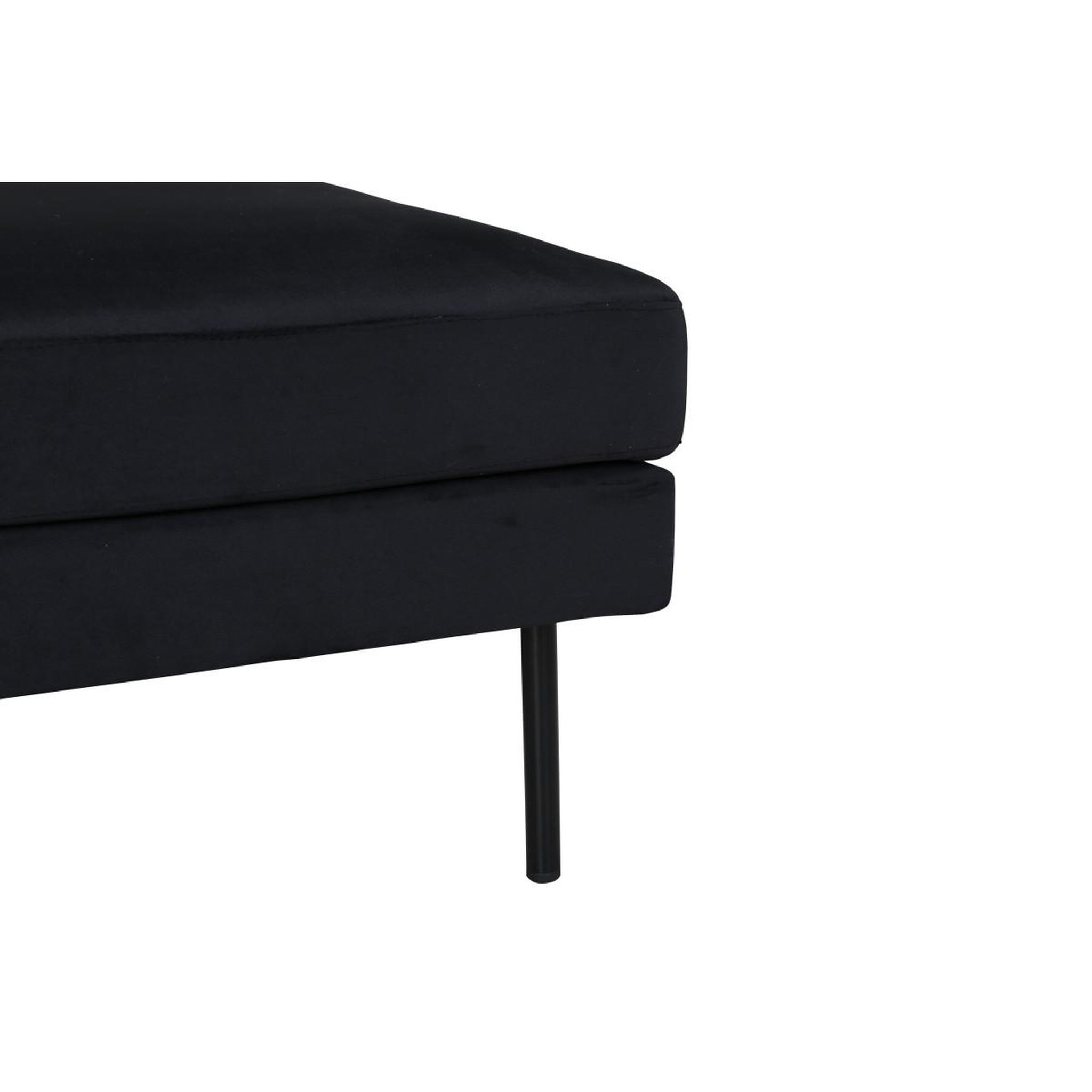 Voir la diapositive 4 : Paris Prix Pouf design en velours  zoom  85cm noir