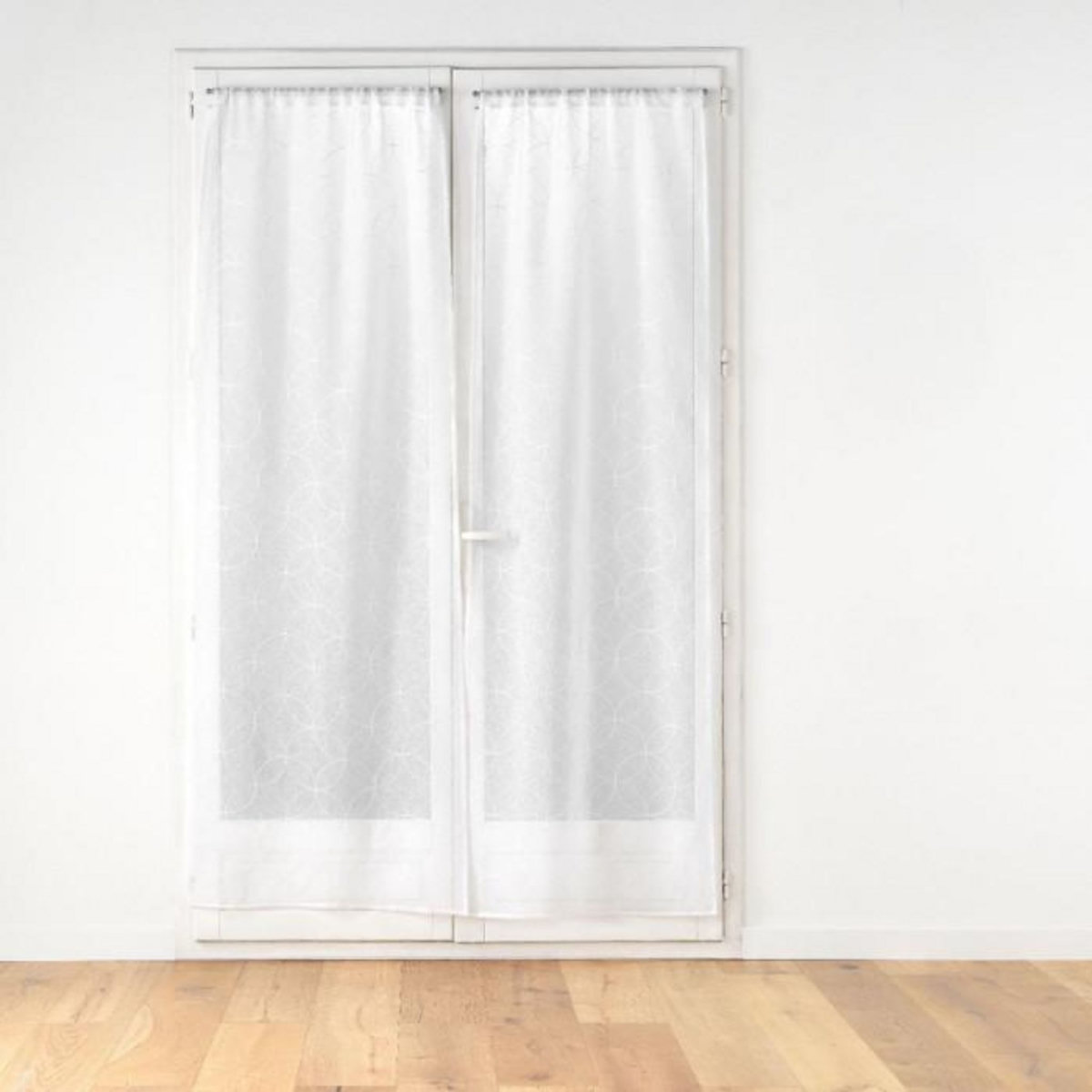 Paris Prix Paire de Voilages Passe-Tringle  Olympia  70x200cm Blanc