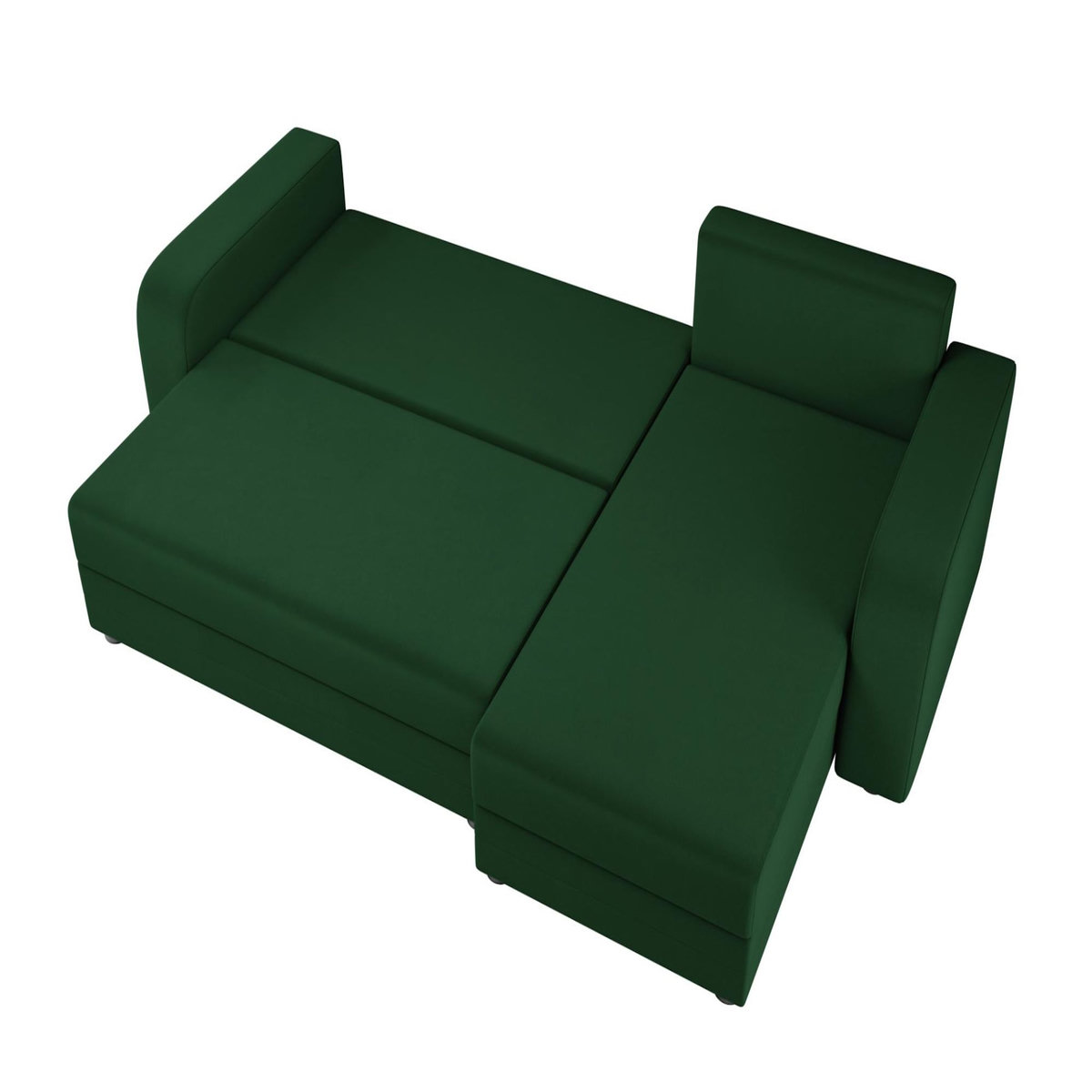 BEST MOBILIER Harvey - canapé d'angle réversible 4 places convertible avec coffre en velours
