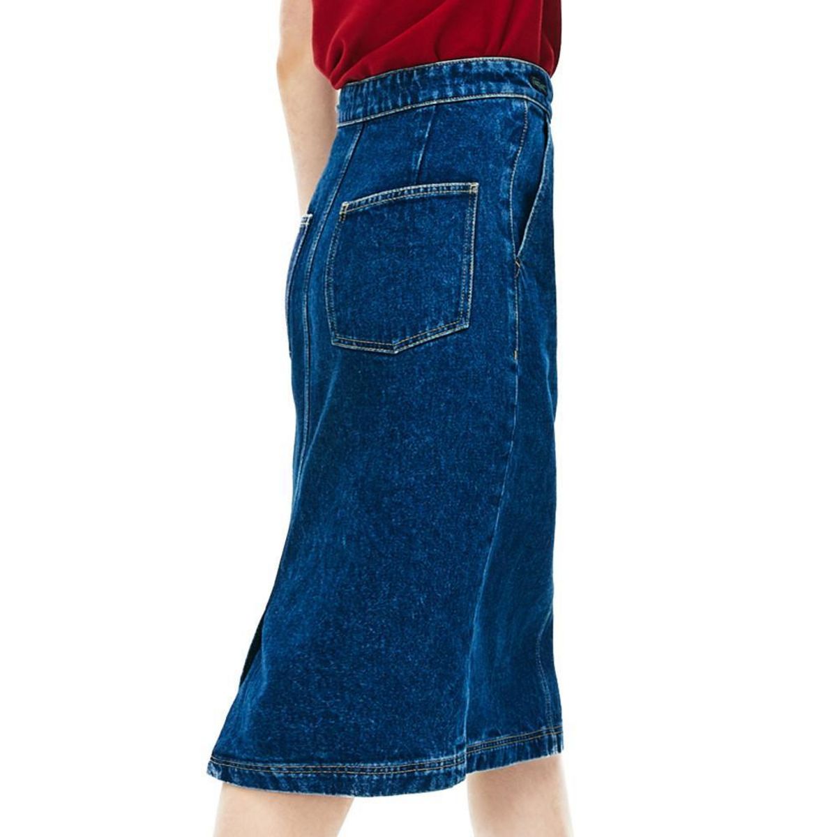 Lacoste Jupe en Jean mi-longue  Femme Lacoste JF84