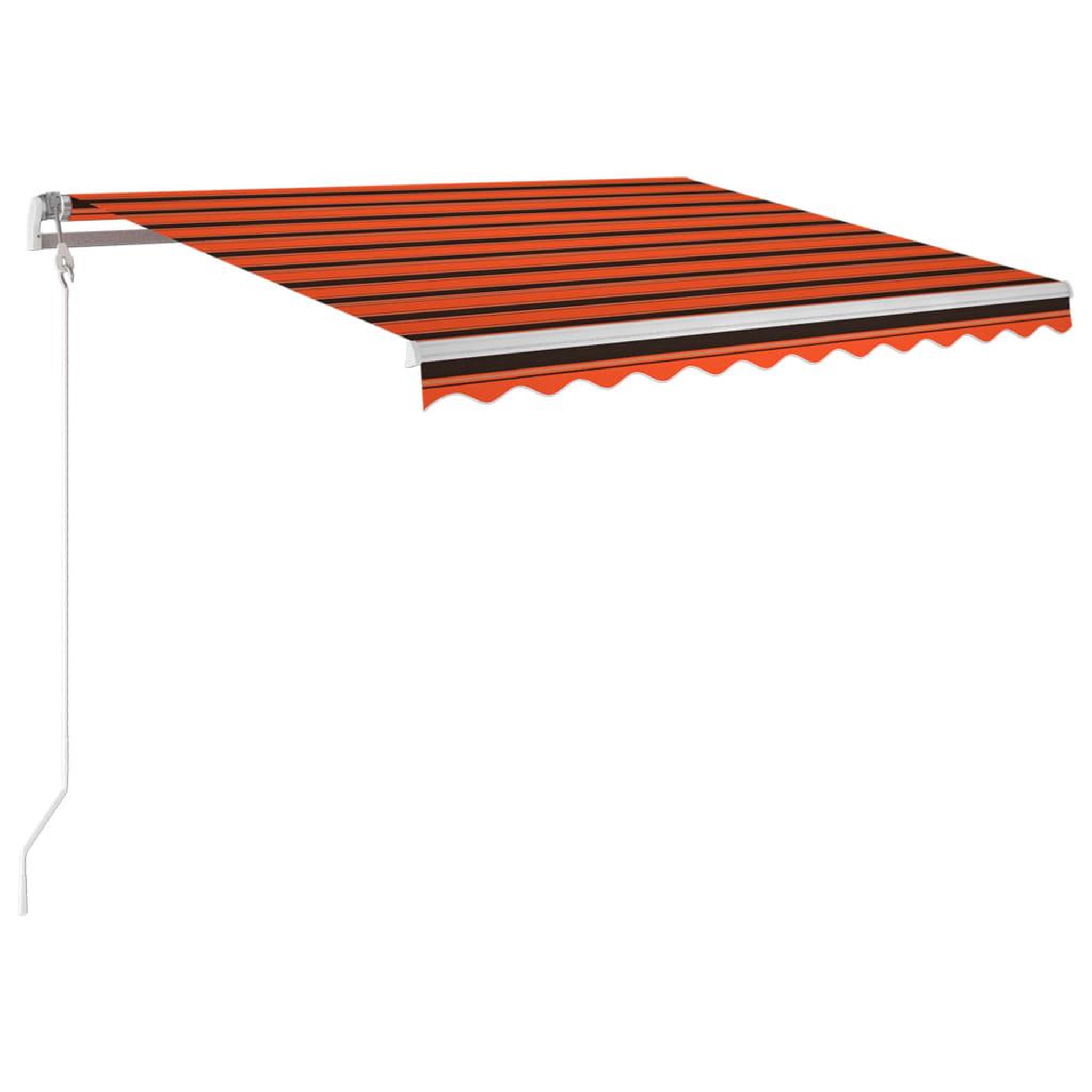 Voir la diapositive 2 : VIDAXL Auvent automatique capteur de vent/LED 350x250 cm Orange/marron