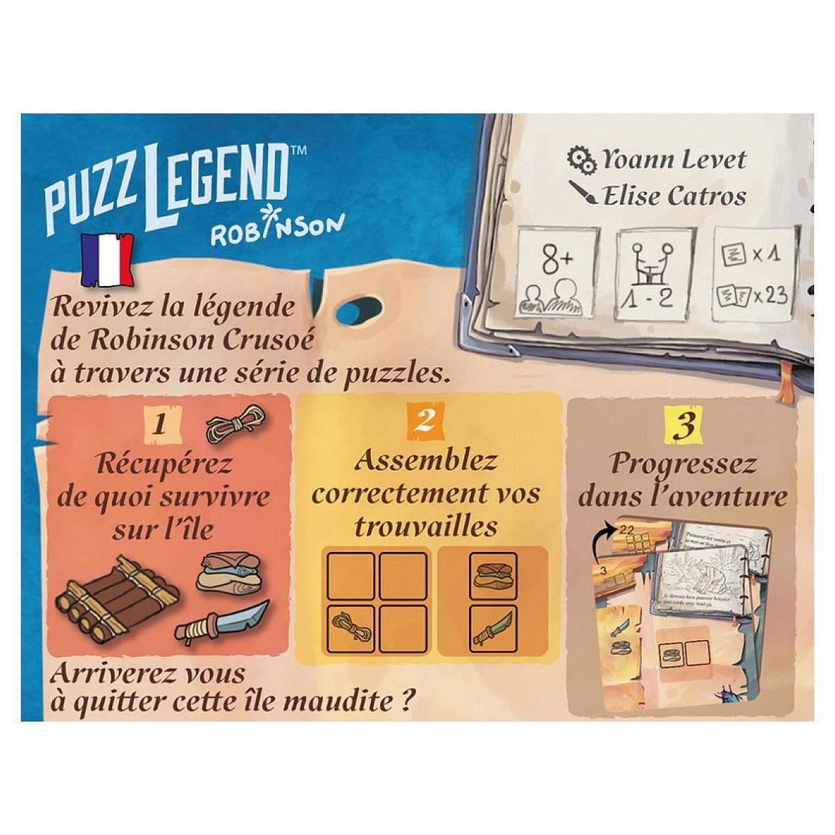 Blue orange Puzzle Legend Robinson jeu de logique
