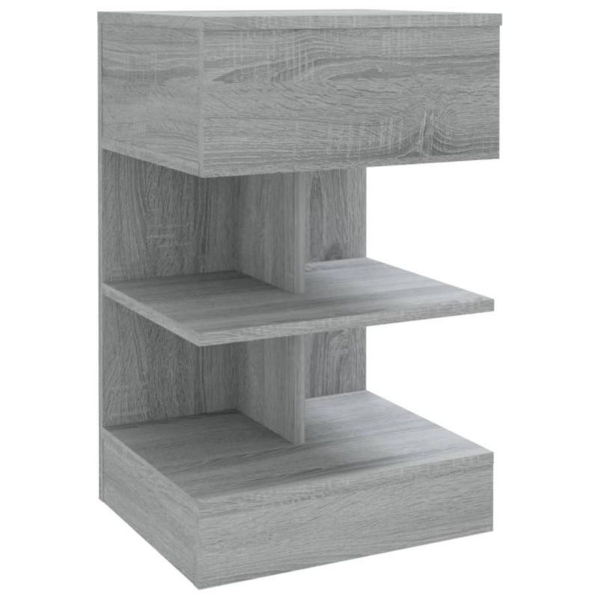 VIDAXL Tables de chevet 2 pcs Sonoma gris 40x35x65cm Bois d ingénierie