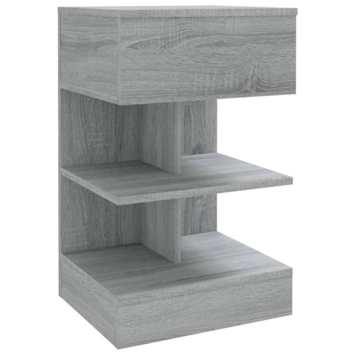 VIDAXL Tables de chevet 2 pcs Sonoma gris 40x35x65cm Bois d ingénierie
