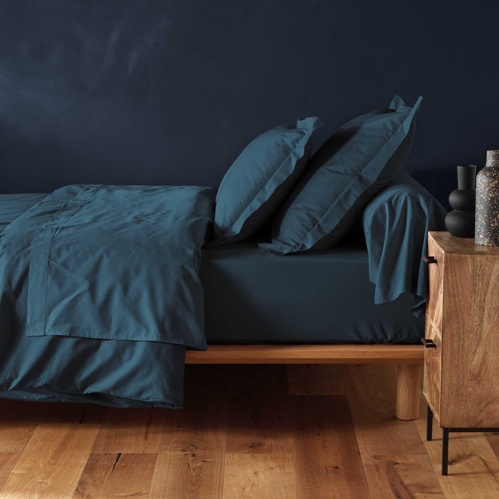 Voir la diapositive 3 : Eden Drap housse en coton line design et moderne