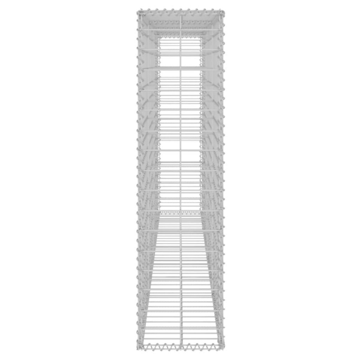 VIDAXL Mur a gabion avec couvercles Acier galvanise 200 x 20 x 85 cm