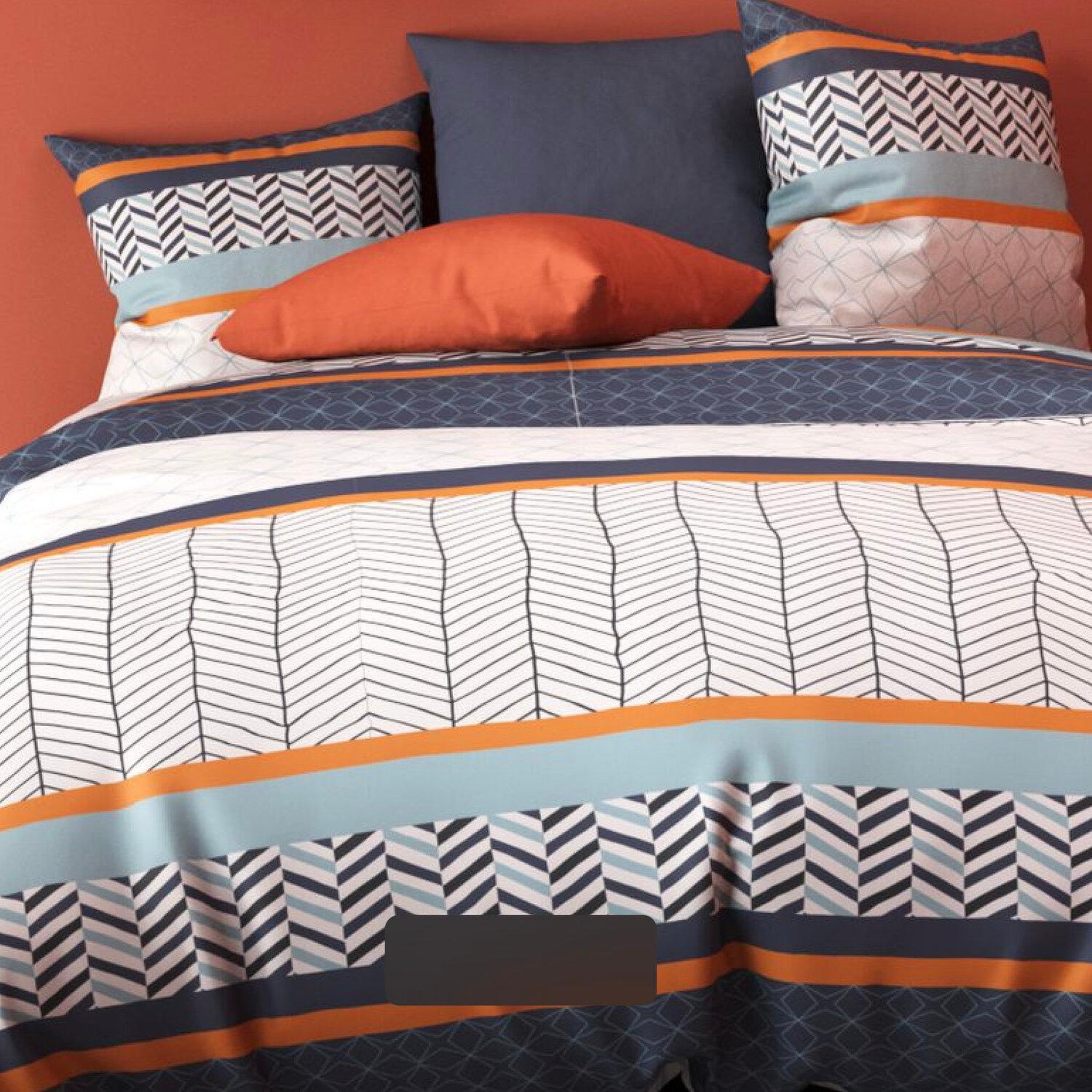 Voir la diapositive 2 : Les Ateliers du Linge Parure housse de couette 100%polyester gospy