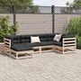 Voir la diapositive 3 : VIDAXL Salon de jardin 6 pcs bois de pin massif