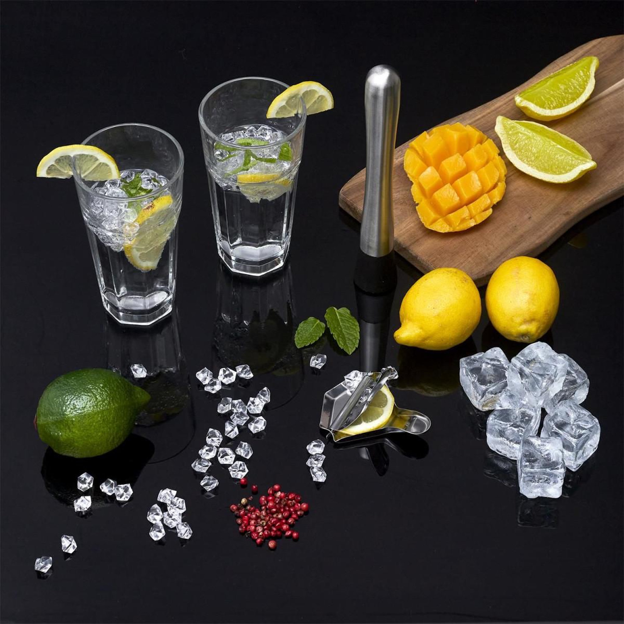 Voir la diapositive 3 : COOK CONCEPT Coffret mojito  4 accessoires  370ml transparent