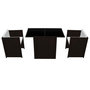 Voir la diapositive 4 : VIDAXL Ensemble de bistro 3 pcs avec coussins resine tressee marron