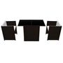 Voir la diapositive 4 : VIDAXL Ensemble de bistro 3 pcs avec coussins resine tressee marron