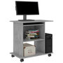 Voir la diapositive 3 : VIDAXL Bureau d'ordinateur Gris beton 80x50x75 cm Bois d'ingenierie
