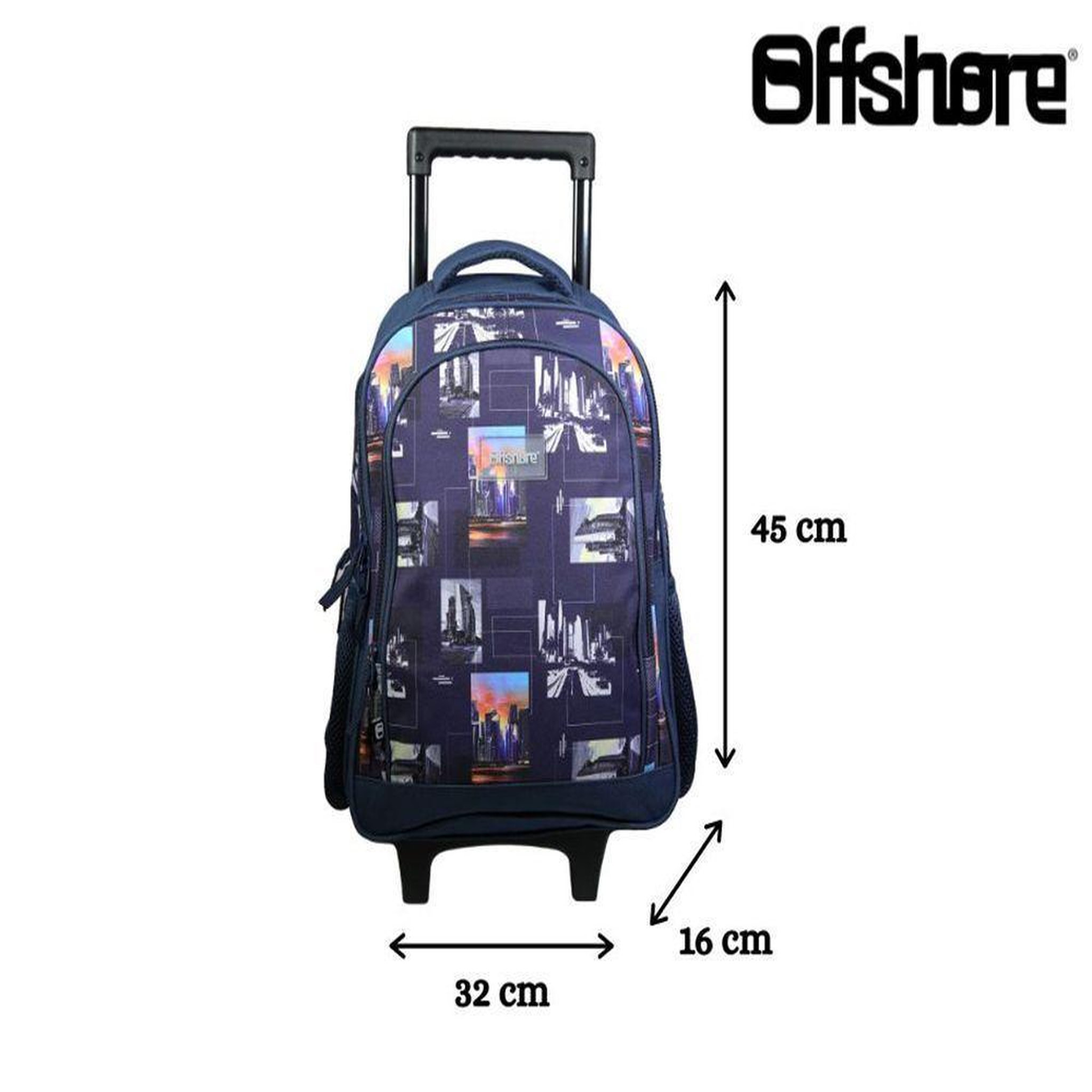 Voir la diapositive 6 : Bagtrotter BAGTROTTER Sac à dos à roulettes Offshore City Ville Bleu