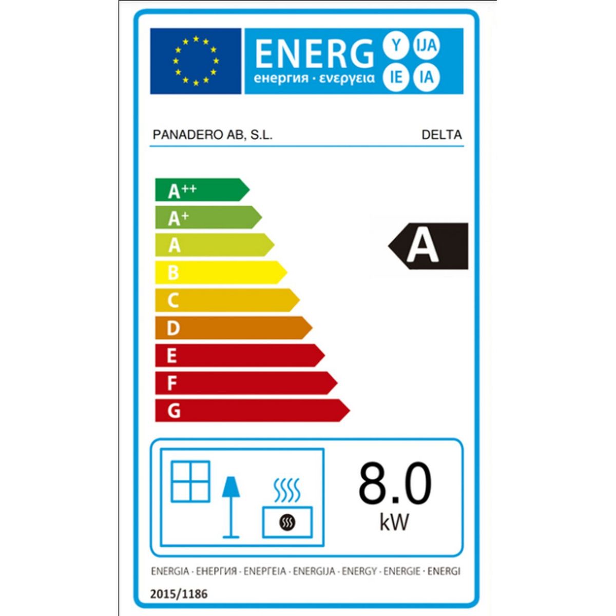 PANADERO Poêle à bois Delta Ecodesign 8 kW