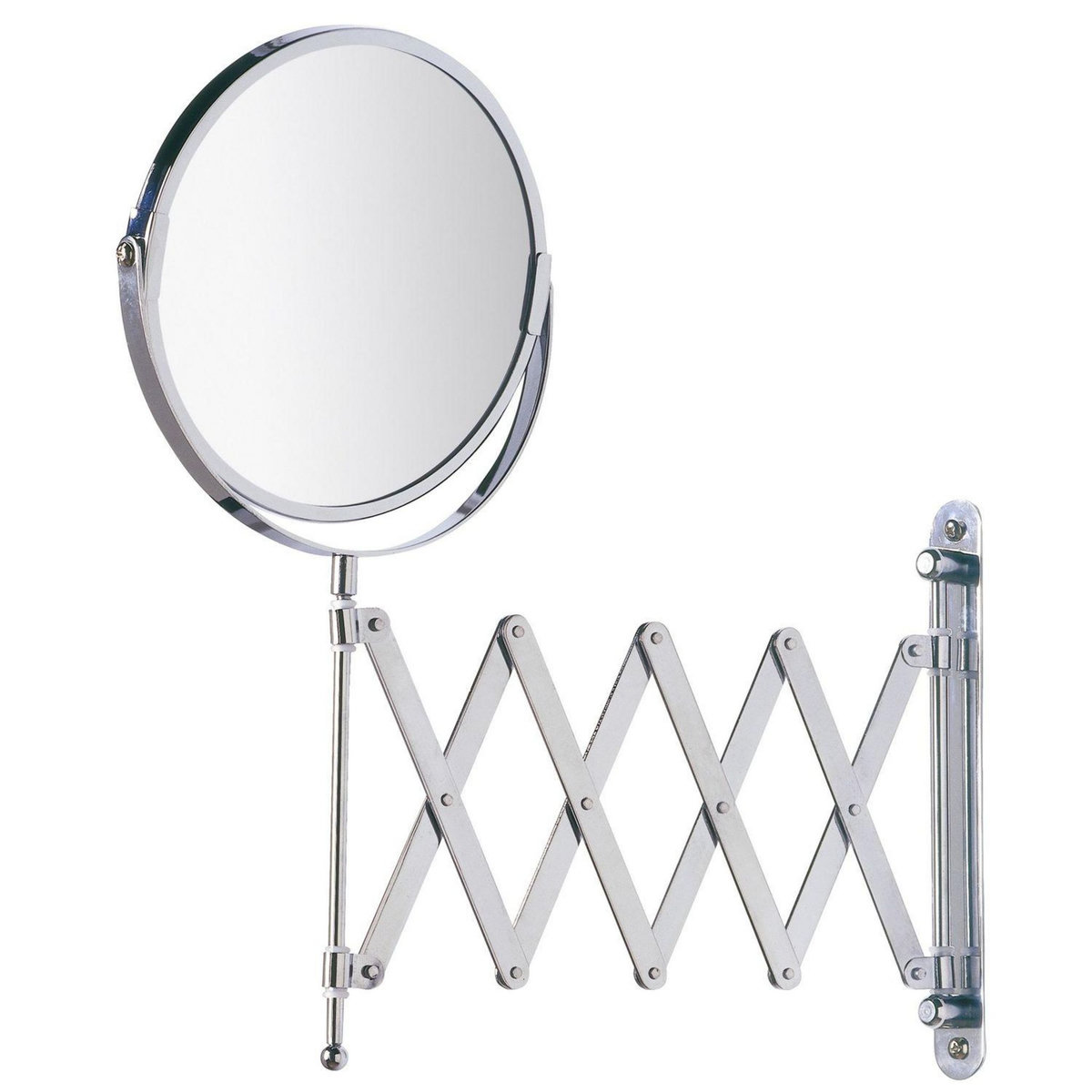 Wenko Miroir mural grossissant de salle de bain Exclusif - Diam. 16 cm - Argent