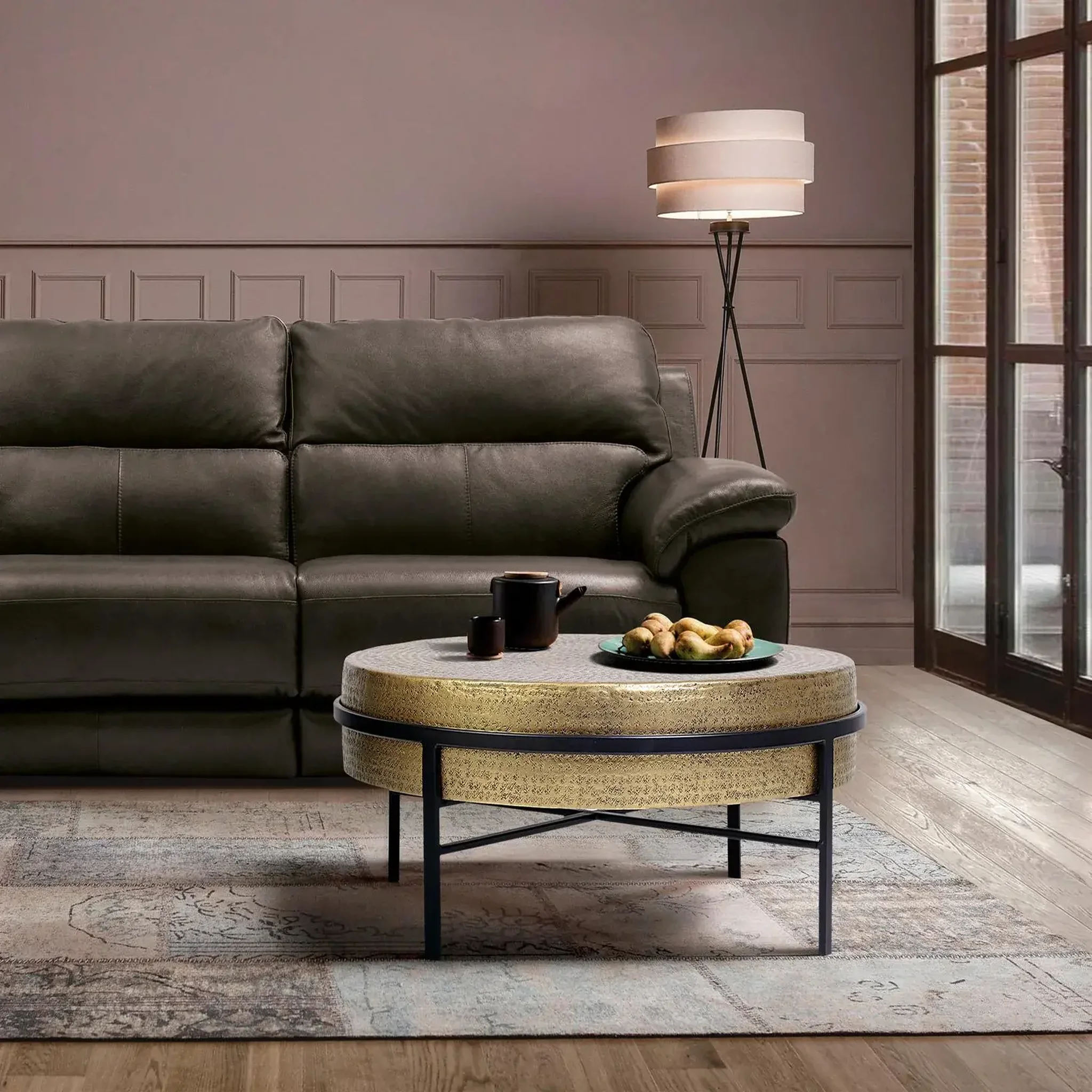Voir la diapositive 2 : GINER Y COLOMER SL Table basse en bronze 82 cm style industriel contemporain