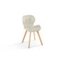 Voir la diapositive 4 : Lot de 4 chaises en tissu style scandinave pieds bois massif GAYA