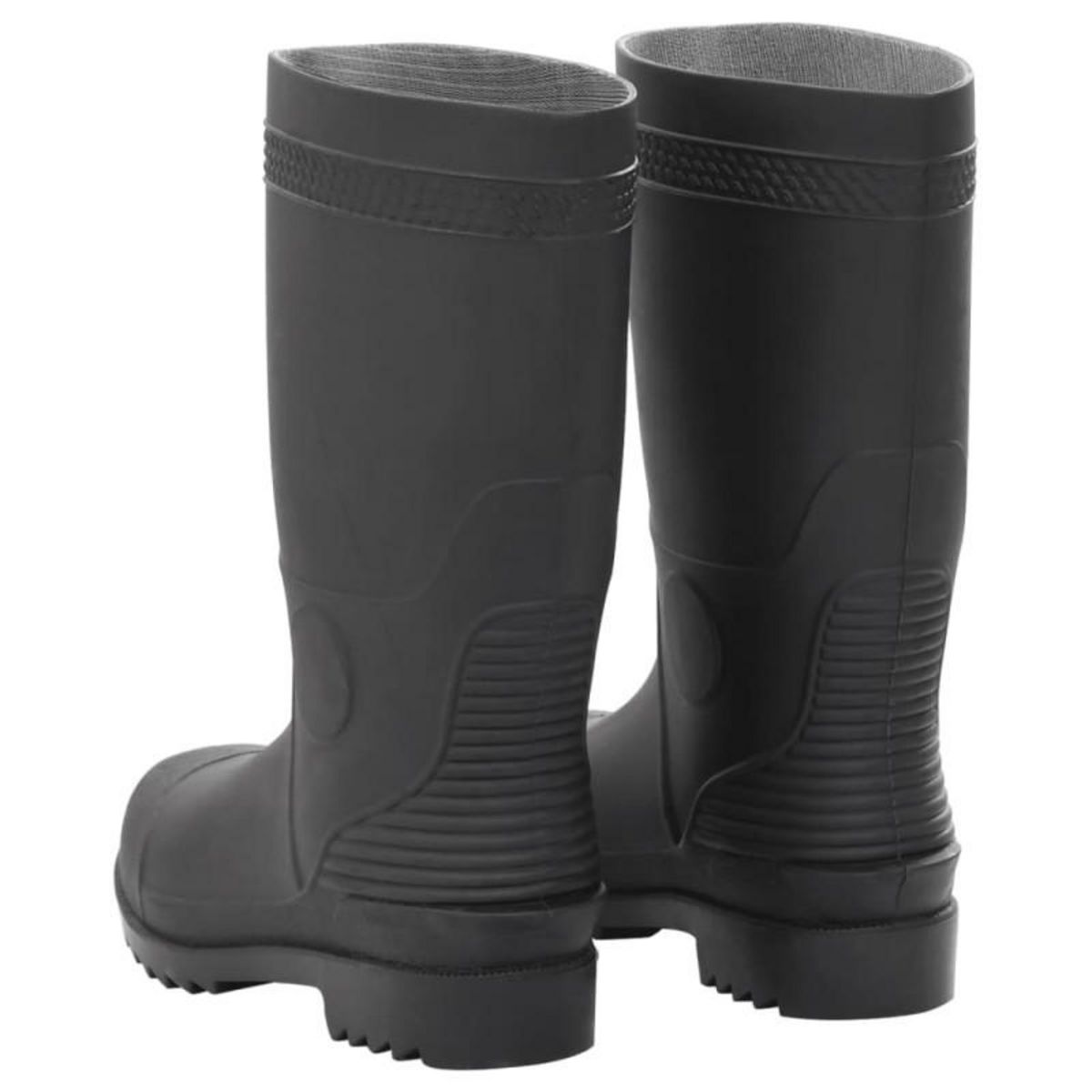 VIDAXL Bottes de pluie noir taille 38 PVC