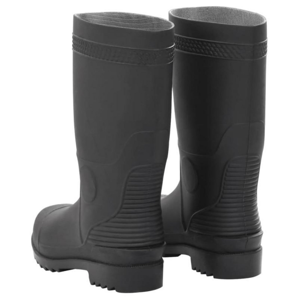 VIDAXL Bottes de pluie noir taille 38 PVC