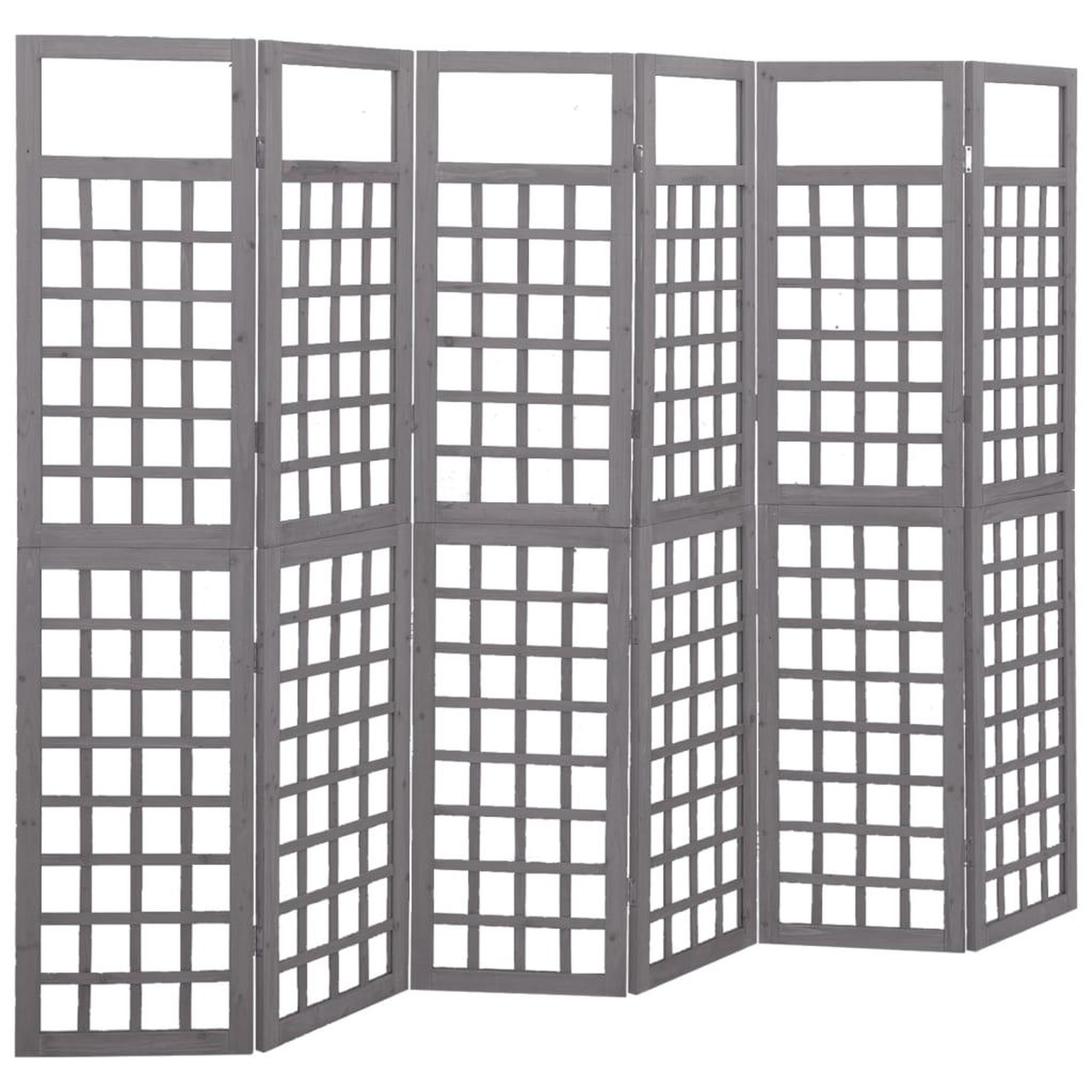 VIDAXL Cloison de separation a 6 panneaux/treillis bois sapin massif