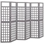 VIDAXL Cloison de separation a 6 panneaux/treillis bois sapin massif