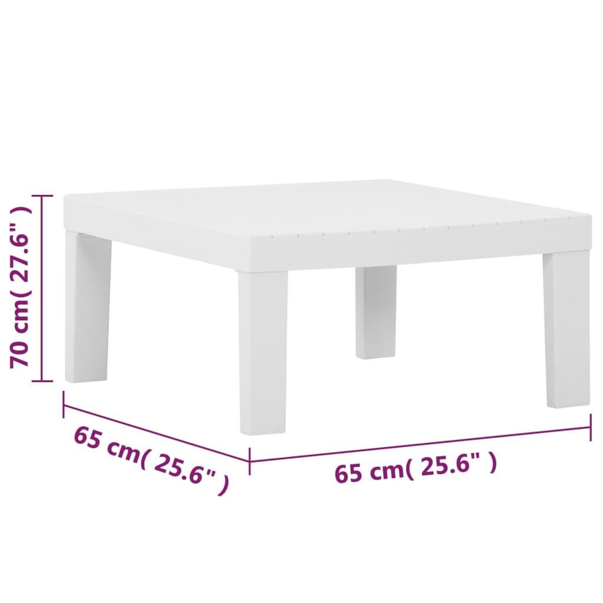 Voir la diapositive 6 : VIDAXL Salon de jardin 4 pcs avec coussins Plastique Blanc
