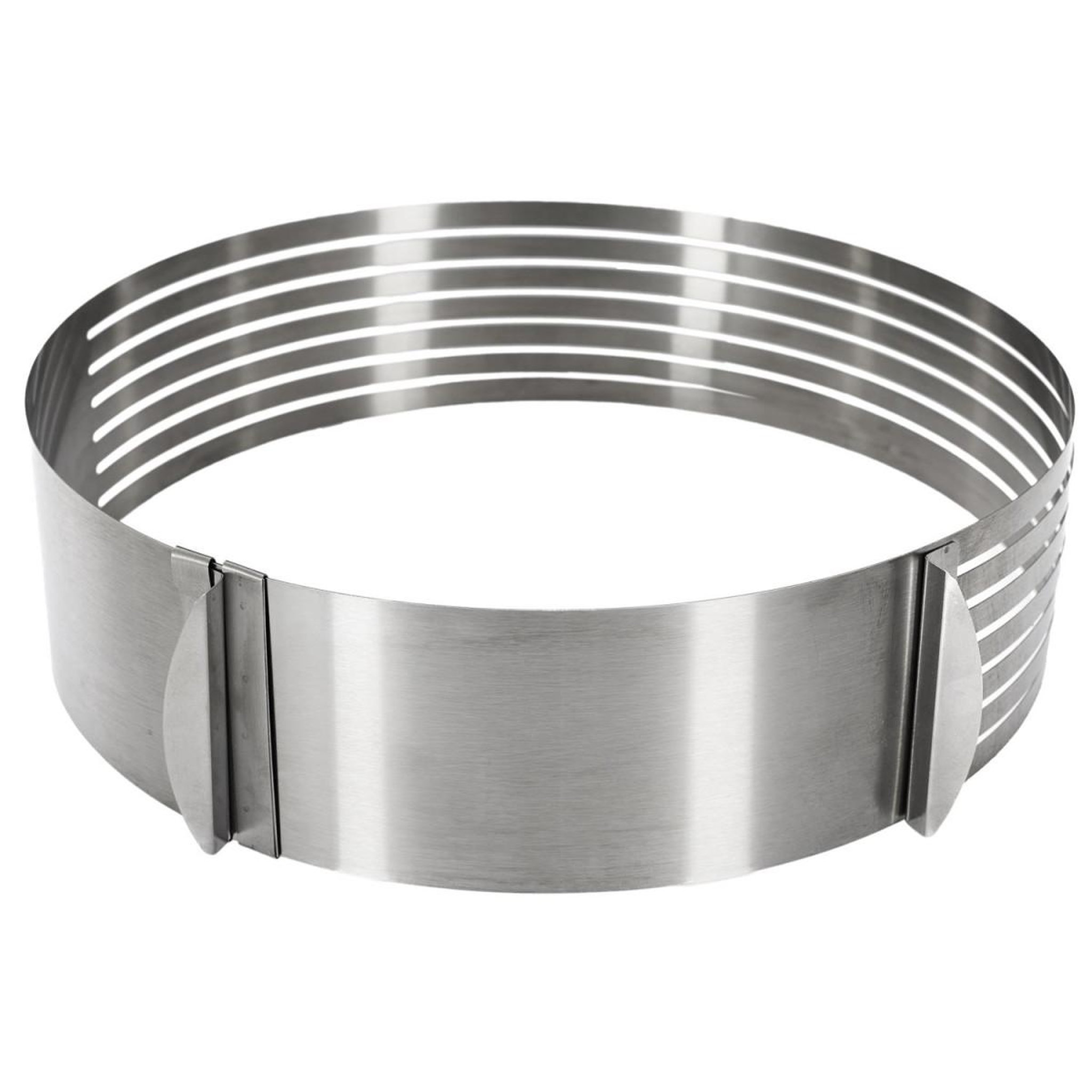 Voir la diapositive 2 : Lily Cook Cercle à trancher réglable  génoise  24-30cm argent