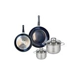 ELO Ensemble de 2 Poêles de cuisson 20 et 24 cm et 2 faitouts 12 et 16 cm Elo Prima Brillant