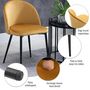 Voir la diapositive 5 : HOMCOM Chaises de visiteur design scandinave - lot de 2 chaises - pieds effilés métal noir - assise dossier ergonomique velours moutarde