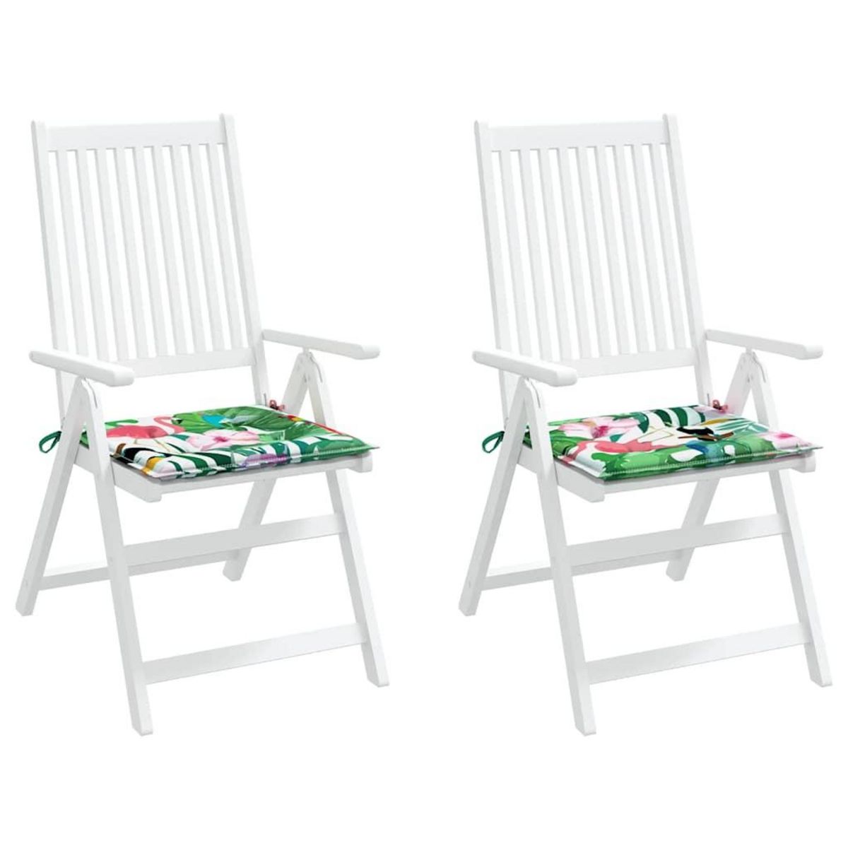 VIDAXL Coussins de chaise de jardin lot de 2 multicolore 40x40x3 cm