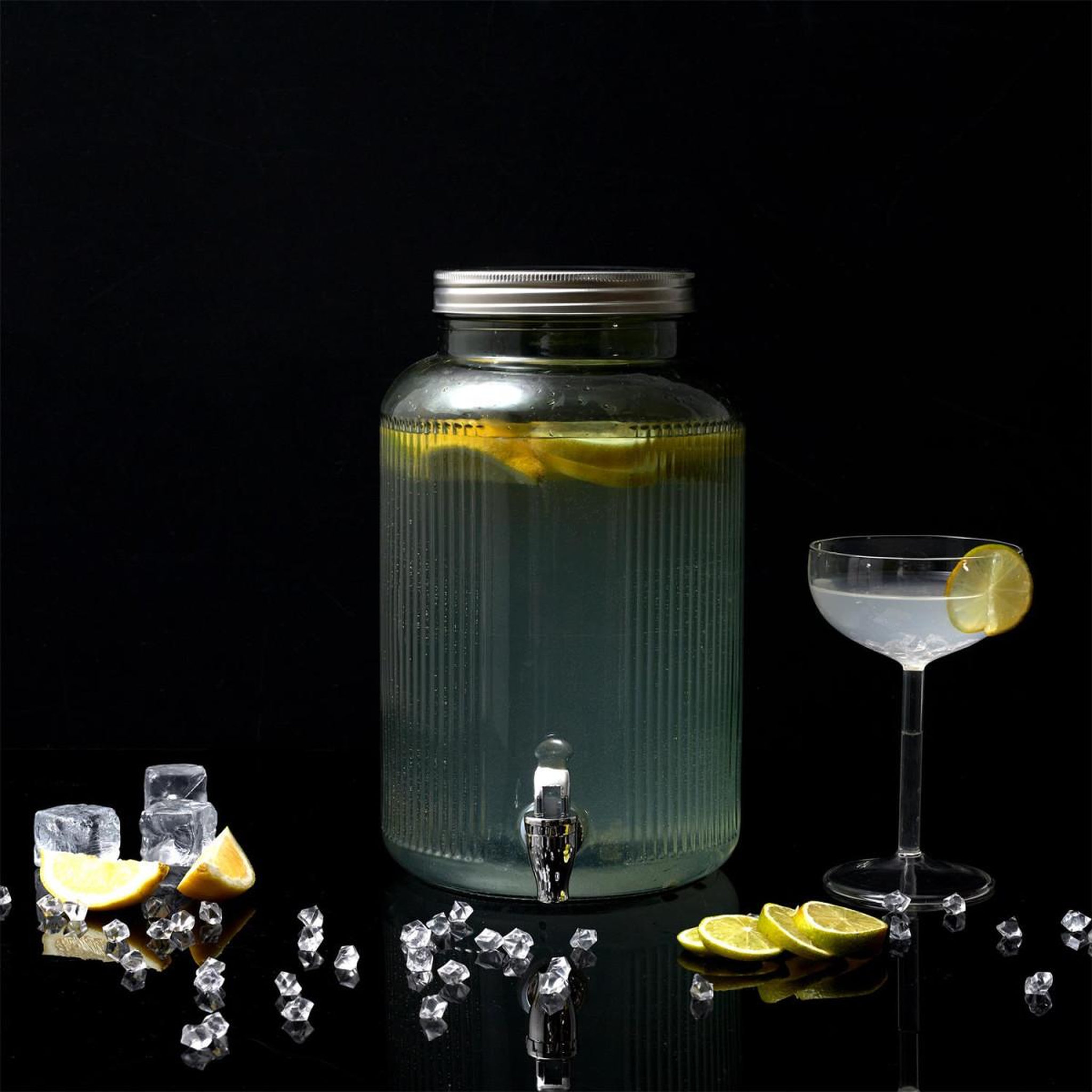 Voir la diapositive 4 : COOK CONCEPT Distributeur de boisson en verre  colores  5l transparent