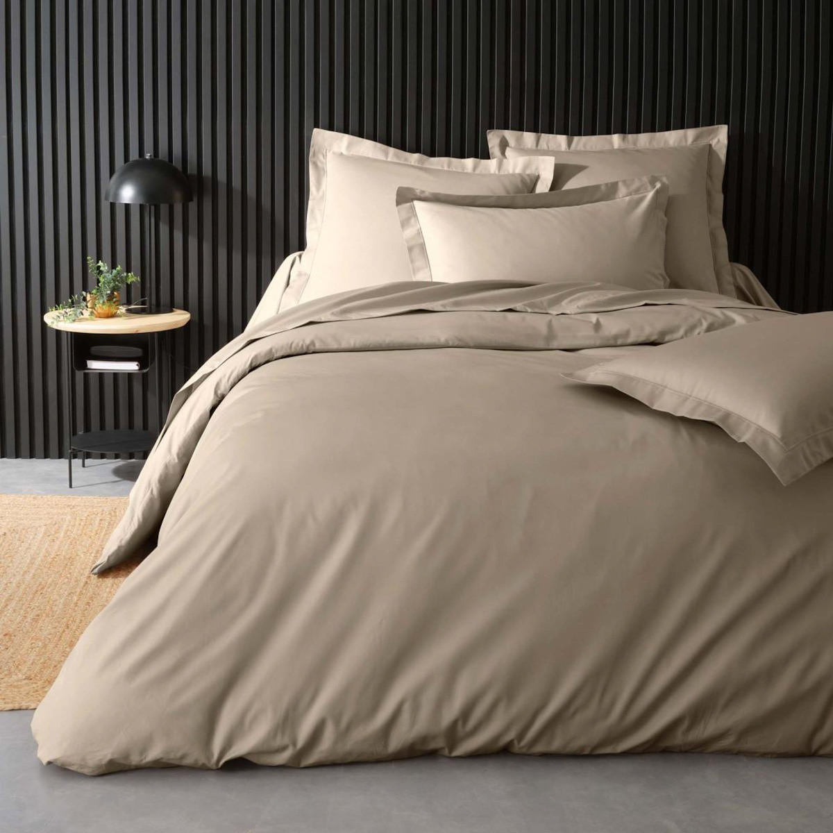 Paris Prix Housse de Couette  Percaline  240x220cm Sable