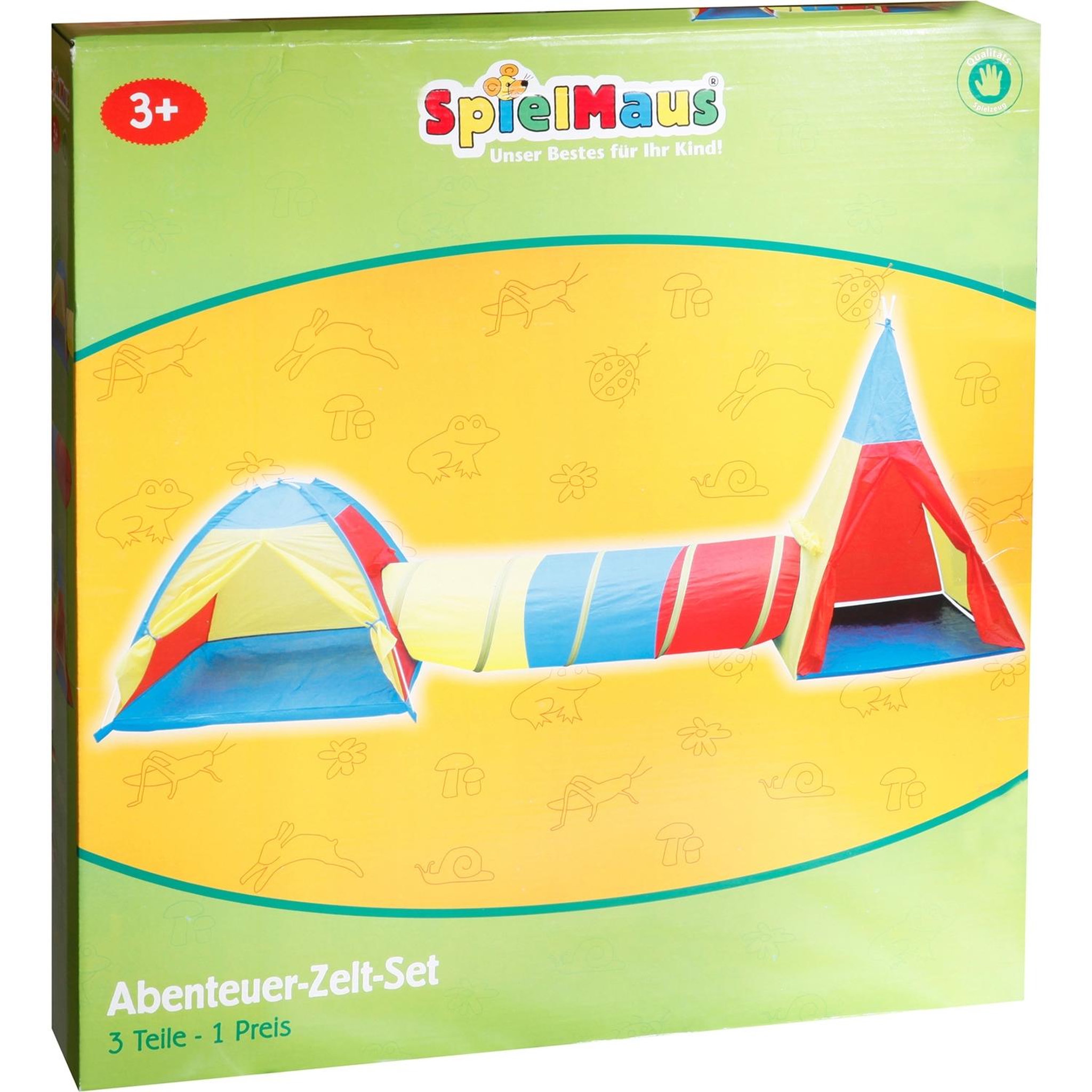 SPIELMAUS Set de tentes Aventure avec Tunnel