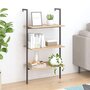 Voir la diapositive 1 : VIDAXL Etagere inclinee 3 niveaux Marron clair et noir 64x35x120,5 cm