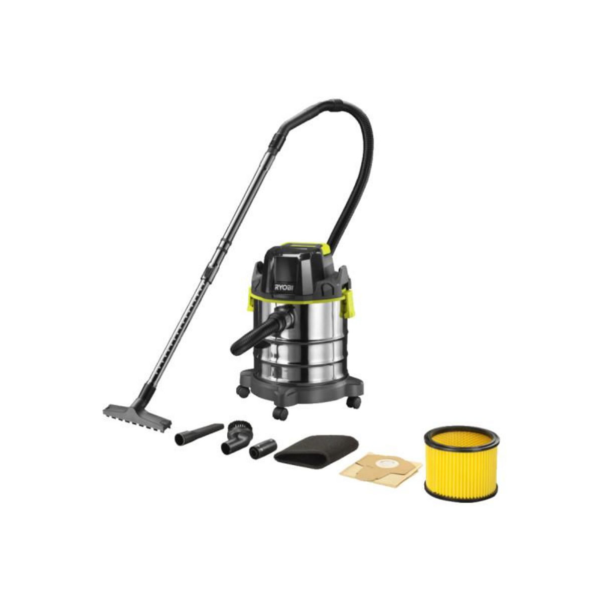 Ryobi Aspirateur eau et poussière RYOBI 18V One Plus - sans batterie ni chargeur R18WDV-0