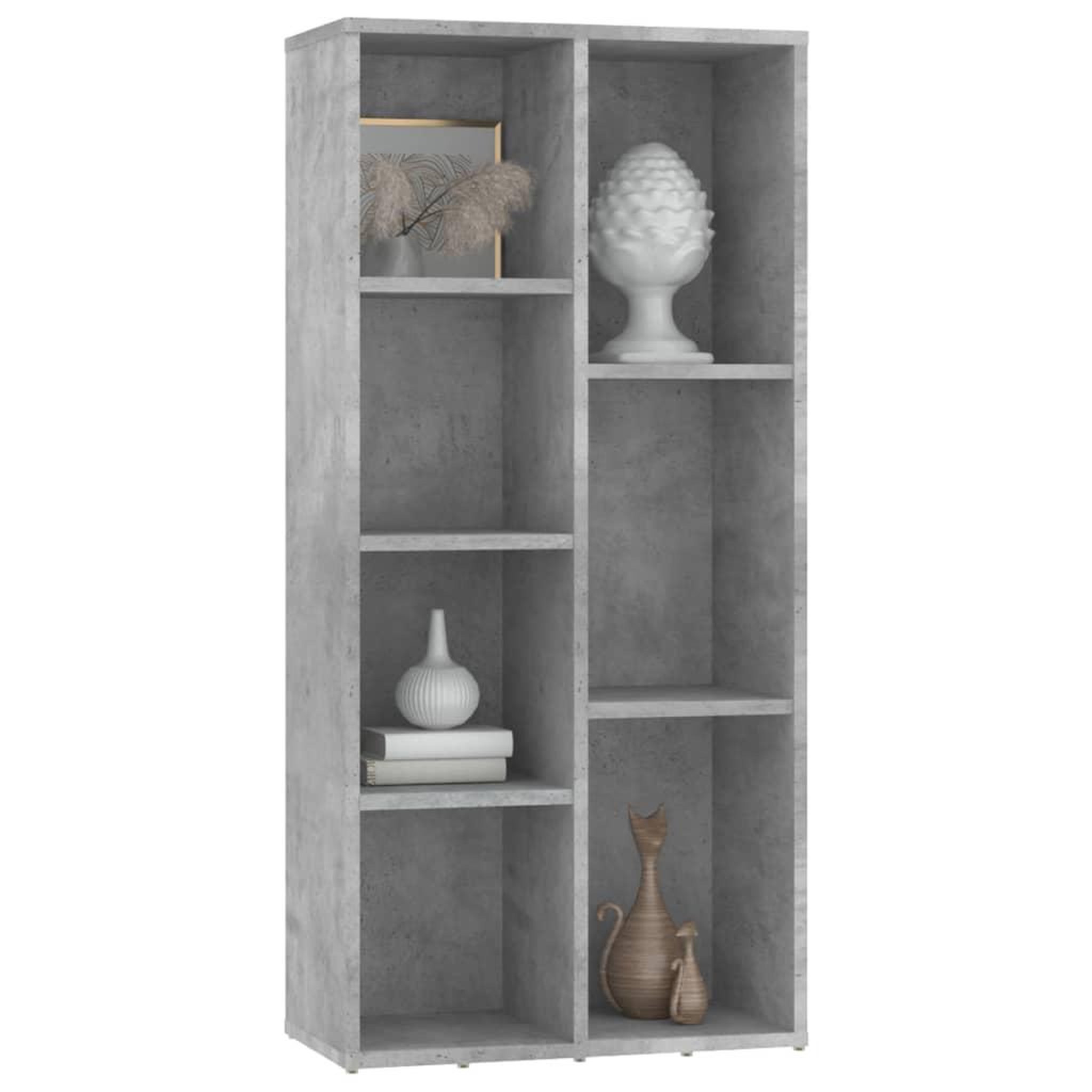Voir la diapositive 3 : VIDAXL Bibliotheque Gris beton 50x25x106 cm Bois d'ingenierie