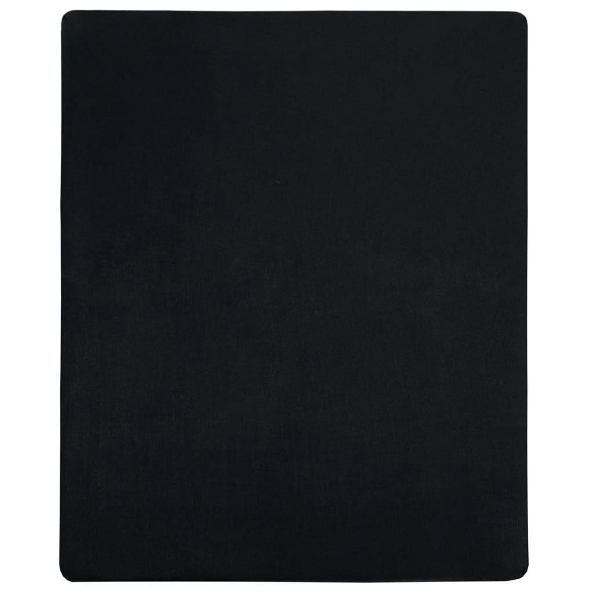 VIDAXL Drap-housse Jersey Noir 100x200 cm Coton