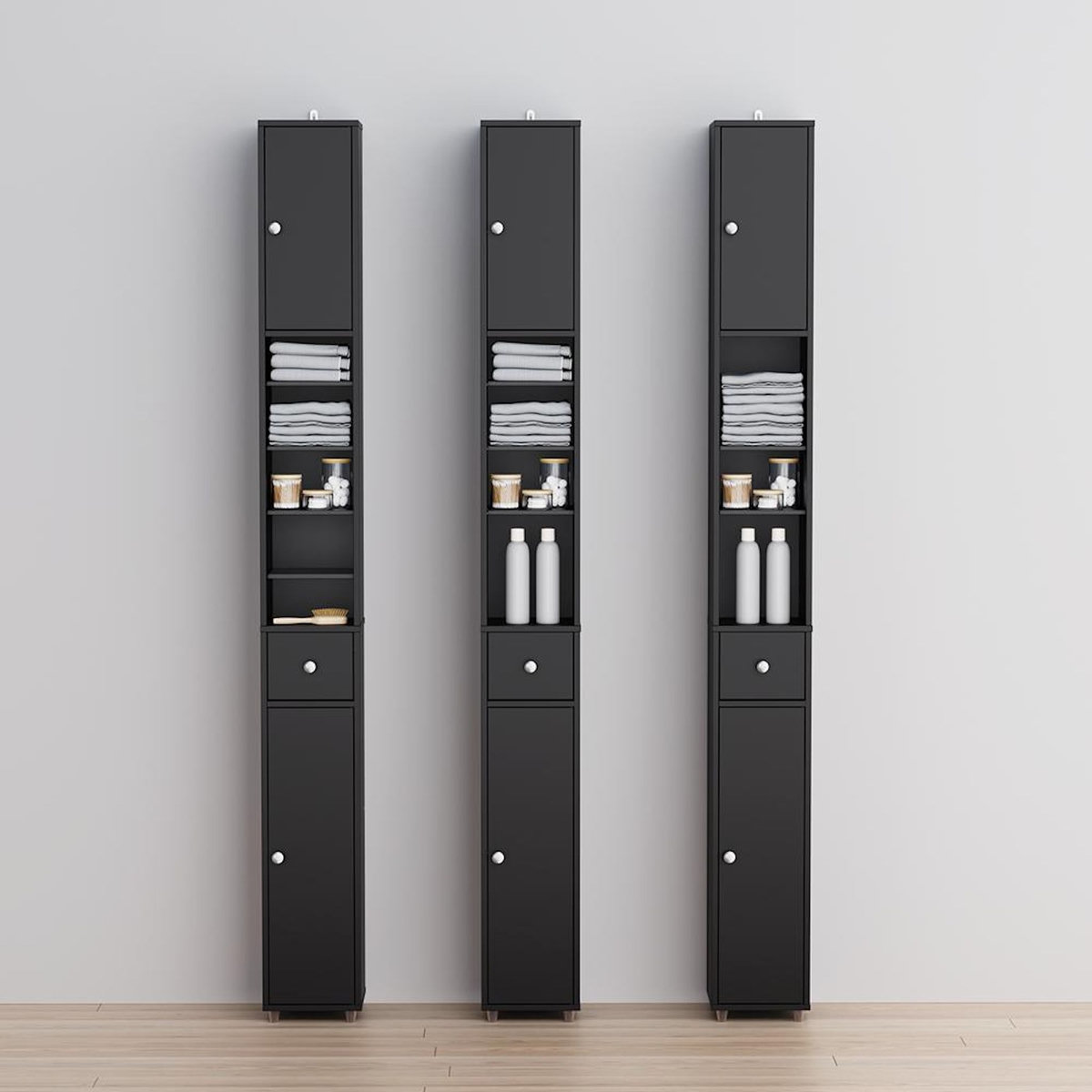 SOBUY SoBuy - Colonne De Salle De Bain à un tiroir - Fonctionnel - BZR34-II