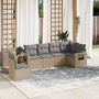 Voir la diapositive 1 : VIDAXL Salon de jardin avec coussins 6 pcs beige resine tressee